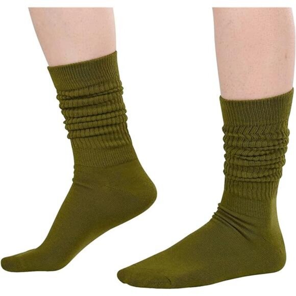 Slouchy Socks For Women - Slouch S crunch Socks, 4-5 Pairs Knee Length - Picture 4 of 6